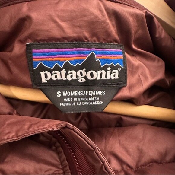 Patagonia Fiona Parka Women’s Small Dark Ruby Down Quilted Lightweight Coat - Picture 11 of 14